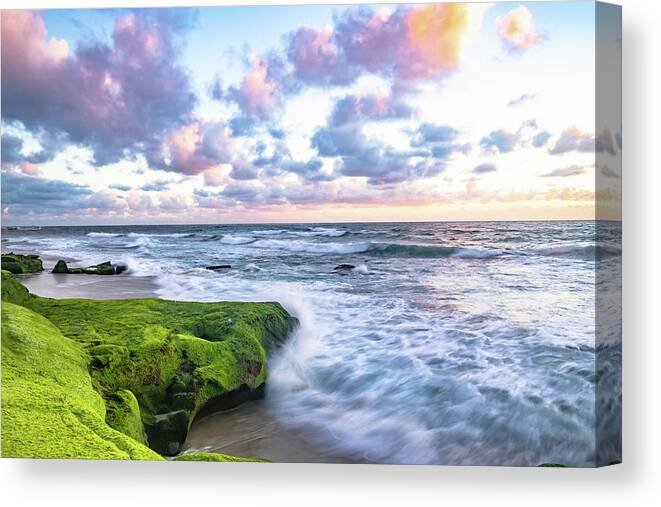 Landscape Canvas Print featuring the photograph Wind N Sea by Local Snaps Photography