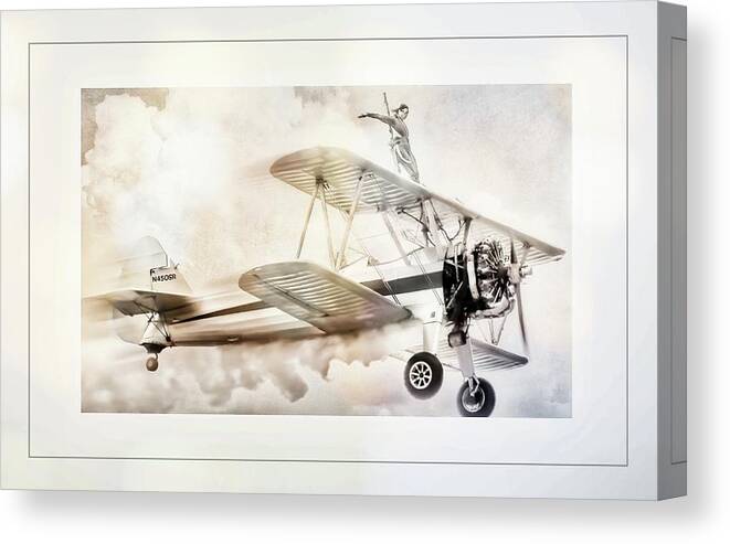 Aviation Canvas Print featuring the photograph Wing Walker by Steve Benefiel
