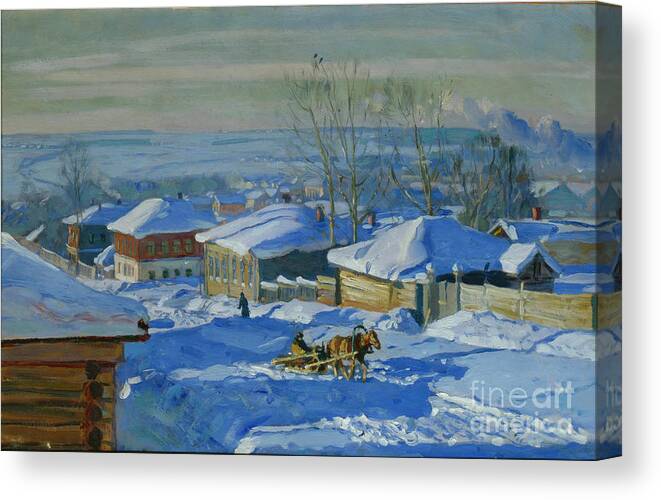 Oil Painting Canvas Print featuring the drawing Winter, 1915. Artist Zhukovsky by Heritage Images