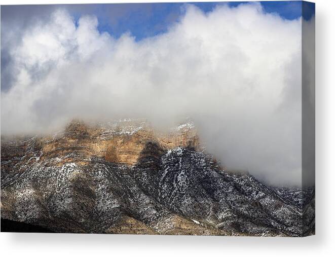 Red Rock Canyon National Conservation Area Canvas Print featuring the photograph Winter In Red Rock by Maria Jansson