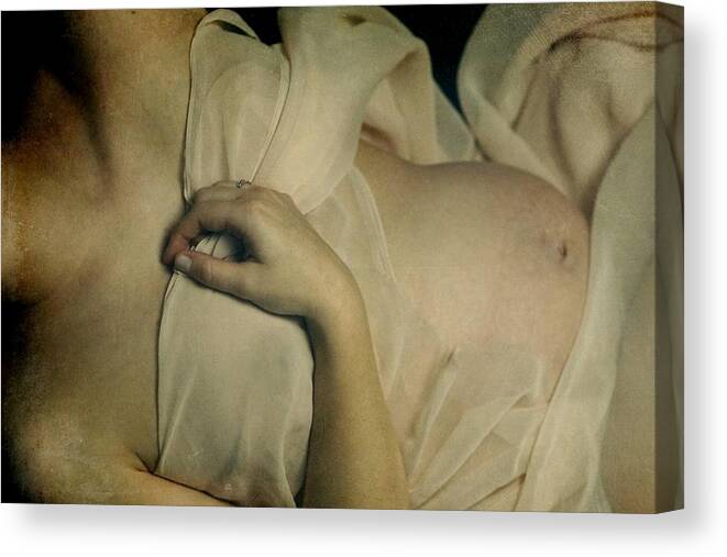 Conceptual Canvas Print featuring the photograph Womanhood by Olga Mest