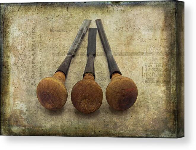 Wood Carving Tools Canvas Print featuring the photograph Wood Carving Tools by Cindi Ressler