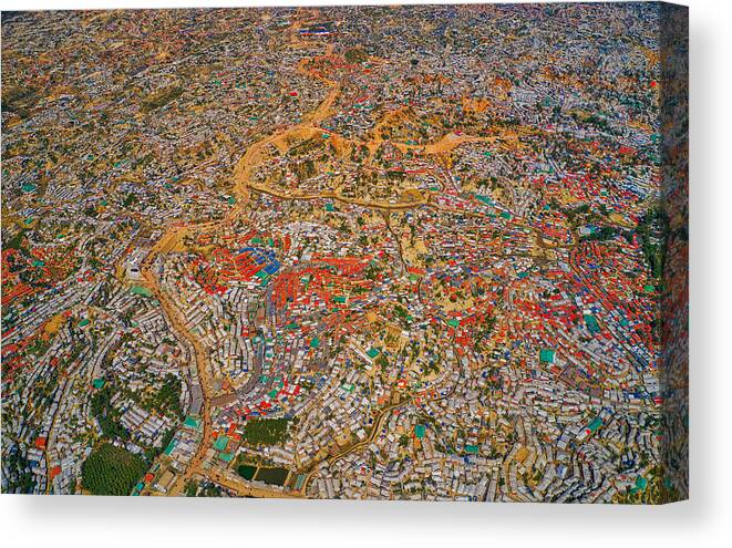 Rohingya Canvas Print featuring the photograph World's Biggest Refugee Camp by Azim Khan Ronnie