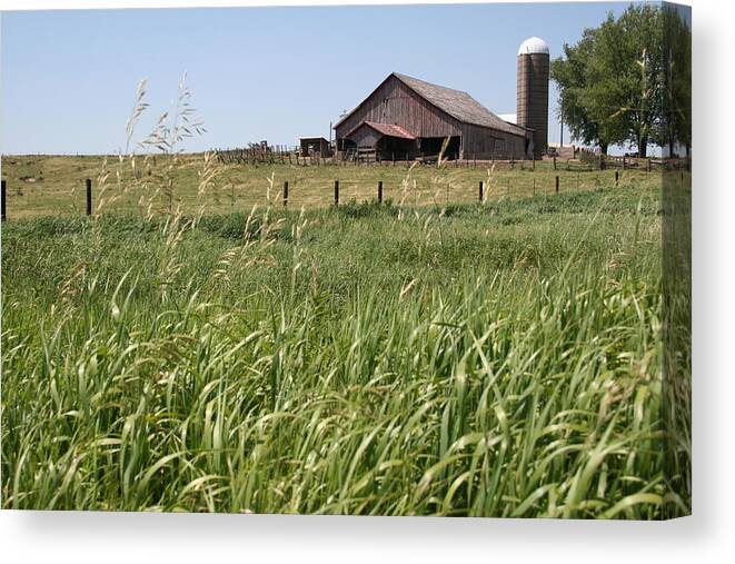 Wyoming Farm Canvas Print featuring the photograph Wyoming Farm by Dylan Punke
