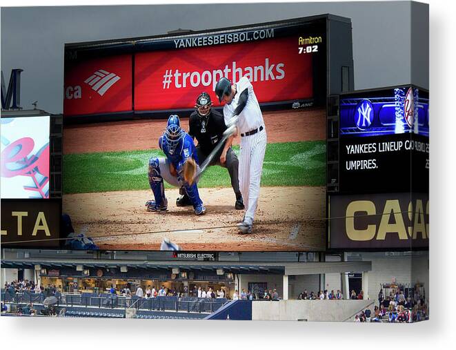 Estock Canvas Print featuring the digital art Yankee Stadium, Bronx, Ny by Stefano Torrione