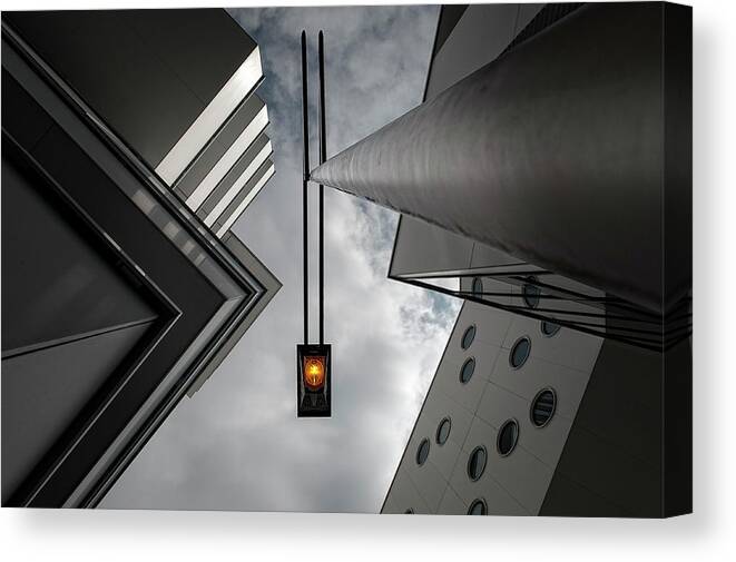 Architecture Canvas Print featuring the photograph Yellow Light II by Wim Schuurmans