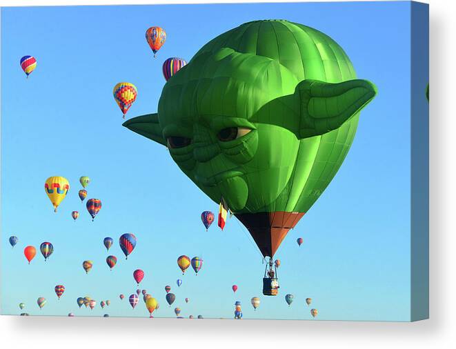 Yoda Canvas Print featuring the photograph Yoda at the Fiesta by David Lee Thompson