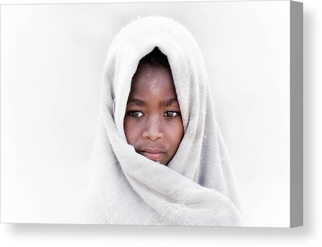 Boy Canvas Print featuring the photograph Young Devotee by Trevor Cole