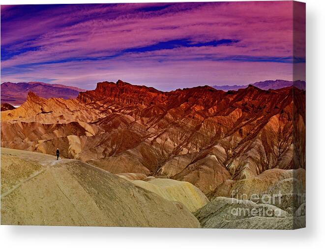 Zabriskie Point Canvas Print featuring the photograph Zabriskie Point in Death Valley by Amazing Action Photo Video