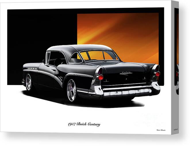 1957 Buick Century Canvas Print featuring the photograph 1957 Buick Custom Century by Dave Koontz
