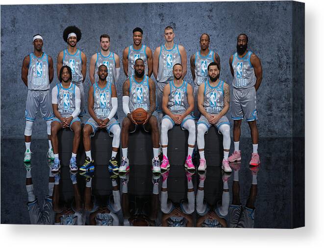 Team Lebron Canvas Print featuring the photograph 2022 NBA All-Star Game #1 by Jesse D. Garrabrant