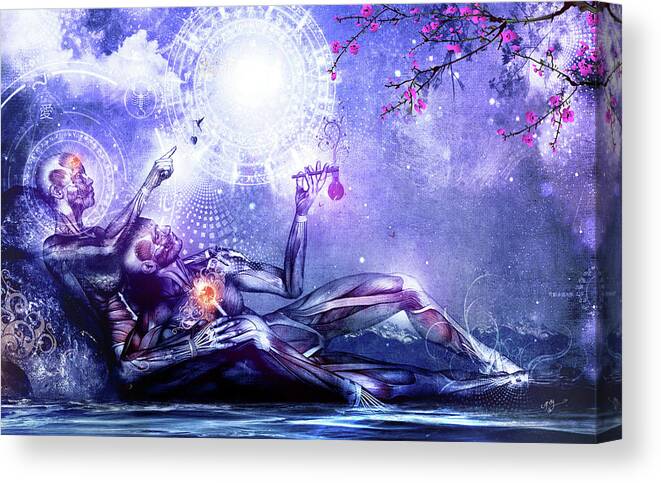 Cameron Gray Canvas Print featuring the digital art All We Want To Be Are Dreamers #2 by Cameron Gray