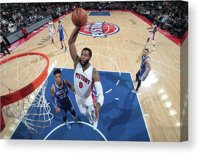 Nba Pro Basketball Canvas Print featuring the photograph Andre Drummond by Brian Sevald