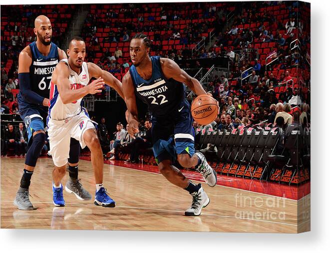 Sport Canvas Print featuring the photograph Andrew Wiggins by Chris Schwegler