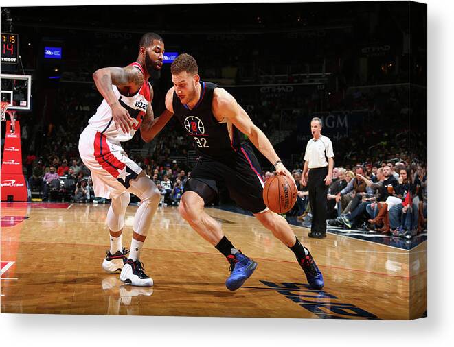 Nba Pro Basketball Canvas Print featuring the photograph Blake Griffin by Ned Dishman