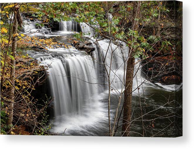 Brush Creek Falls Canvas Print featuring the photograph Brush Creek Falls #1 by Chris Berrier