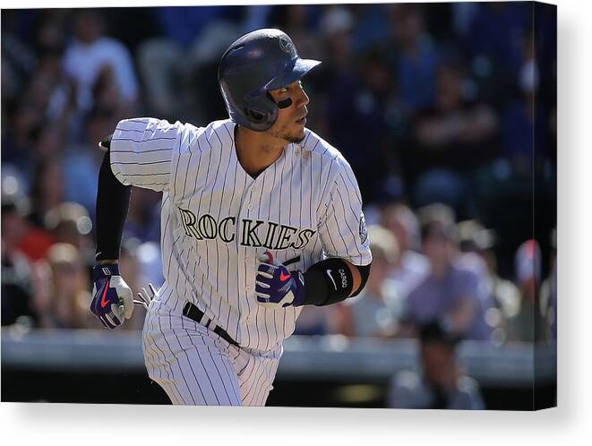 Three Quarter Length Canvas Print featuring the photograph Carlos Gonzalez #1 by Doug Pensinger