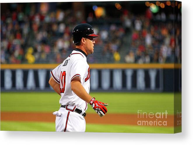 Atlanta Canvas Print featuring the photograph Chipper Jones by Kevin C. Cox