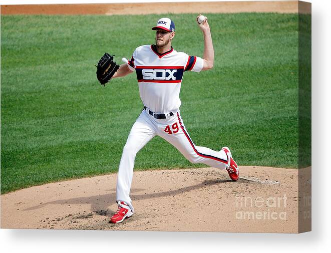 Second Inning Canvas Print featuring the photograph Chris Sale by Jon Durr