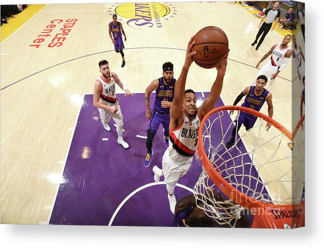 Cj Mccollum Canvas Print featuring the photograph C.j. Mccollum #1 by Andrew D. Bernstein