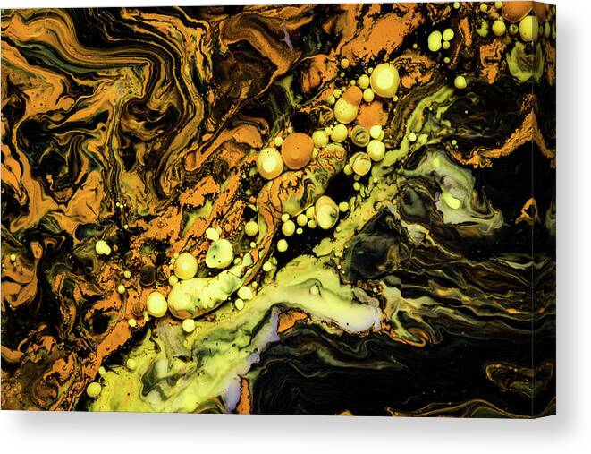 Bubbles Canvas Print featuring the photograph Colorful artistic abstract background bubble art painting #1 by Michalakis Ppalis