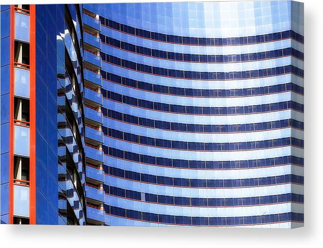 Color Canvas Print featuring the photograph Curves and Reflections -2 #1 by Alan Hausenflock