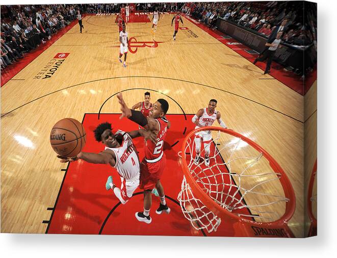 Nba Pro Basketball Canvas Print featuring the photograph Danuel House by Bill Baptist