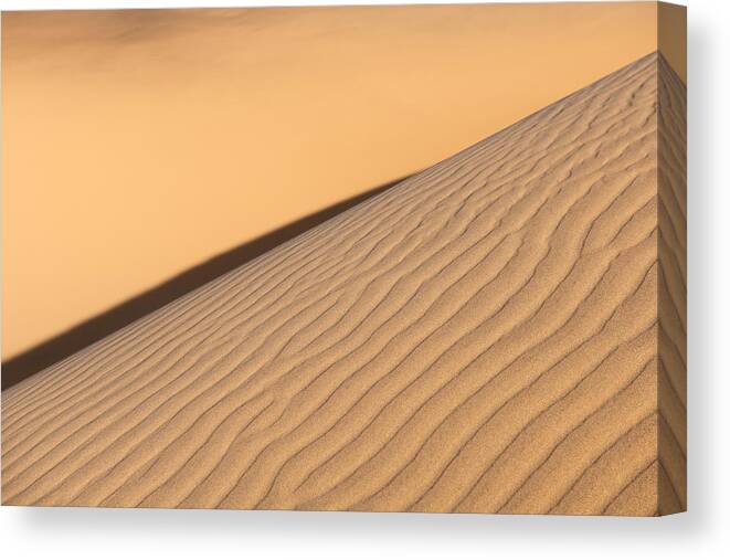 Sand Dune Canvas Print featuring the photograph Diagonal Sand Dune by Peter Boehringer