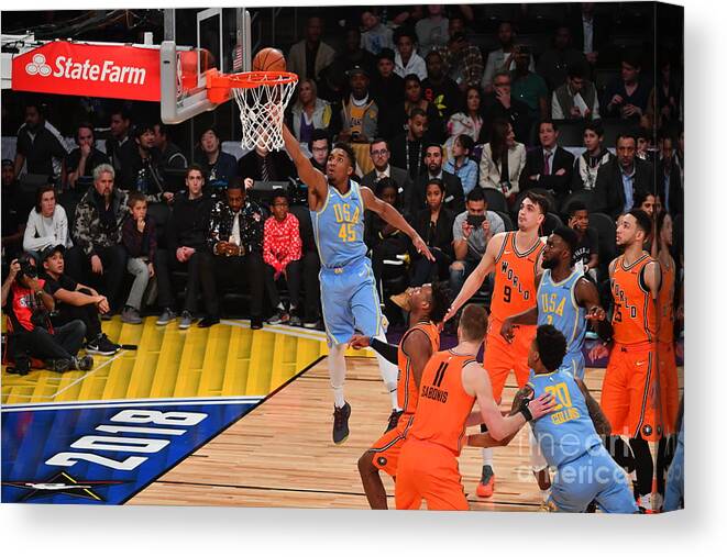 Donovan Mitchell Canvas Print featuring the photograph Donovan Mitchell #1 by Jesse D. Garrabrant