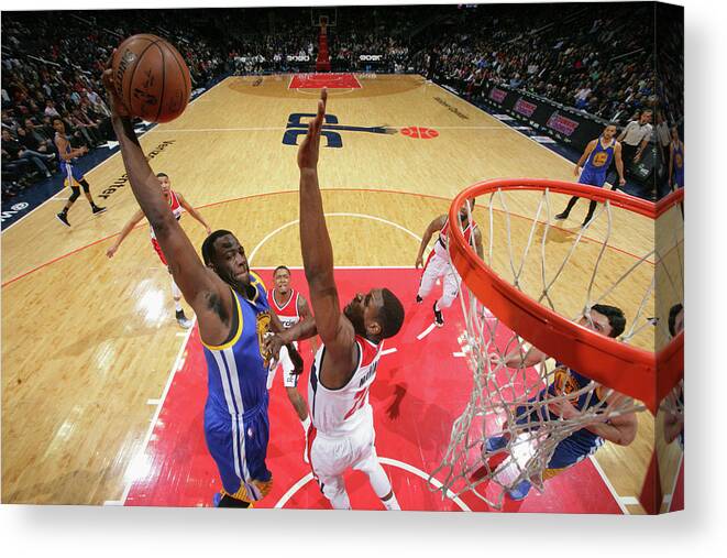 Nba Pro Basketball Canvas Print featuring the photograph Draymond Green by Ned Dishman