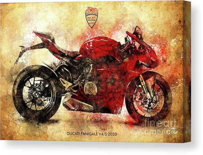 Ducati Panigale V4-S 2020, Ducati serie #1 Canvas Print / Canvas Art by  Drawspots Illustrations - Fine Art America