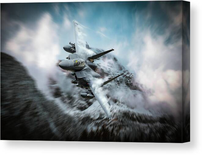 F 15e Strike Eagle Canvas Print featuring the digital art Eagle Rampage #1 by Airpower Art