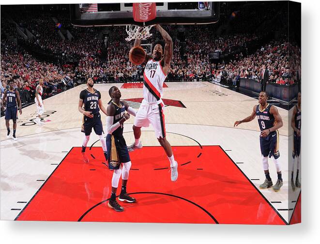 Playoffs Canvas Print featuring the photograph Ed Davis by Sam Forencich
