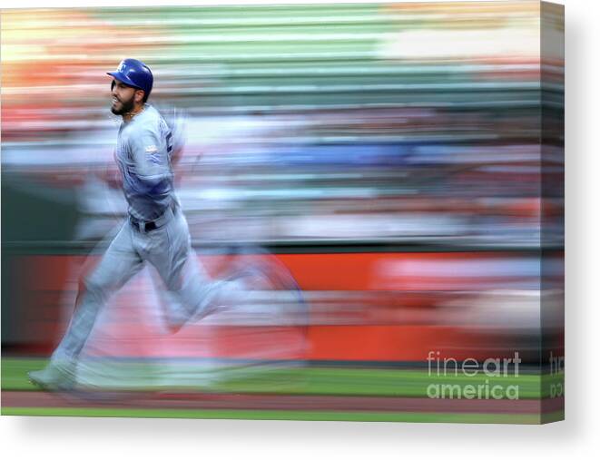 People Canvas Print featuring the photograph Eric Hosmer by Patrick Smith