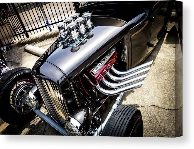 Hot Rod Canvas Print featuring the photograph Fire Dome #1 by Peyton Vaughn