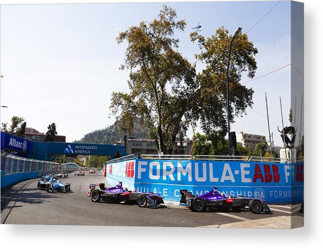Formula E Canvas Print featuring the photograph Formula E Santiago E-Prix #1 by Handout