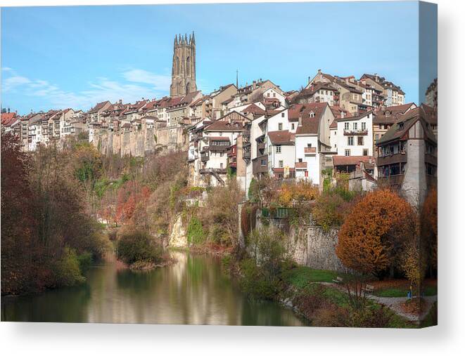Fribourg Canvas Print featuring the photograph Fribourg - Switzerland #1 by Joana Kruse