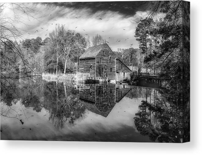 Old Canvas Print featuring the photograph Historic Yates Mill #1 by Rick Nelson