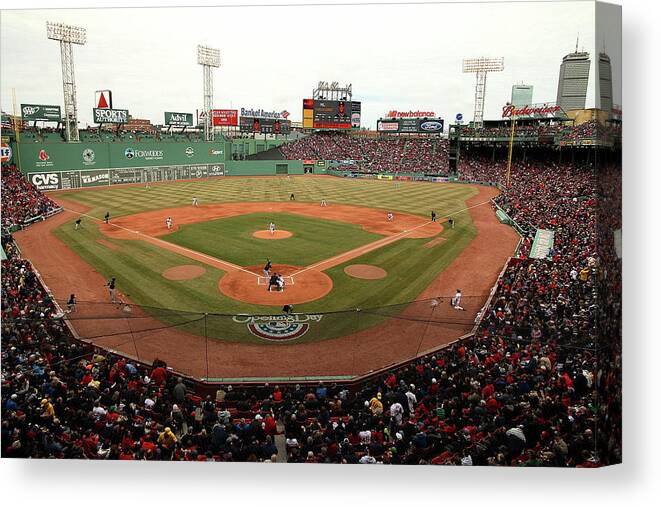 American League Baseball Canvas Print featuring the photograph Jake Peavy by Jared Wickerham