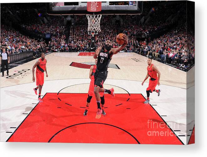 James Harden Canvas Print featuring the photograph James Harden #1 by Sam Forencich
