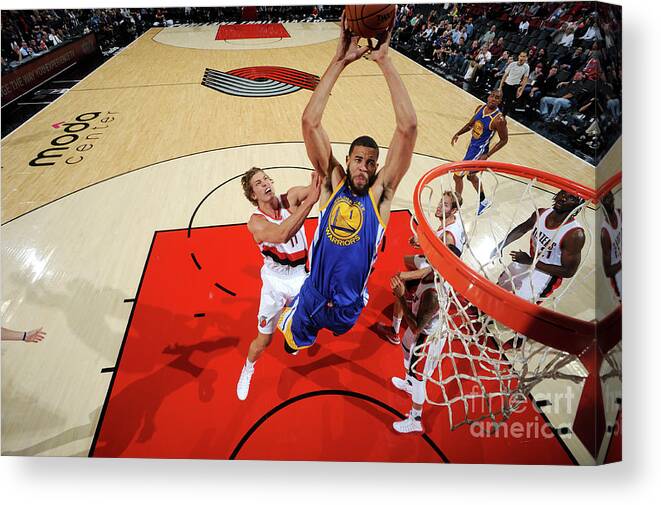 Javale Mcgee Canvas Print featuring the photograph Javale Mcgee by Garrett Ellwood