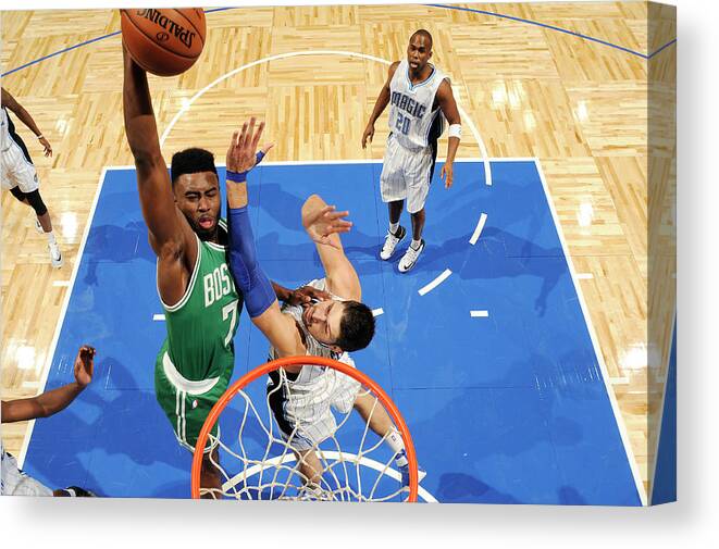 Nba Pro Basketball Canvas Print featuring the photograph Jaylen Brown by Fernando Medina