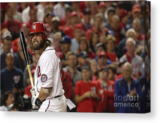 Three Quarter Length Canvas Print featuring the photograph Jayson Werth by Patrick Smith