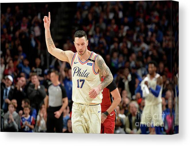 Jj Redick Canvas Print featuring the photograph J.j. Redick by David Dow