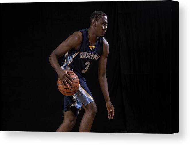 Nba Pro Basketball Canvas Print featuring the photograph Jordan Adams #1 by Nick Laham