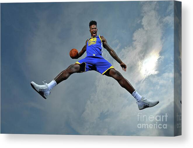 Nba Pro Basketball Canvas Print featuring the photograph Jordan Bell by Jesse D. Garrabrant
