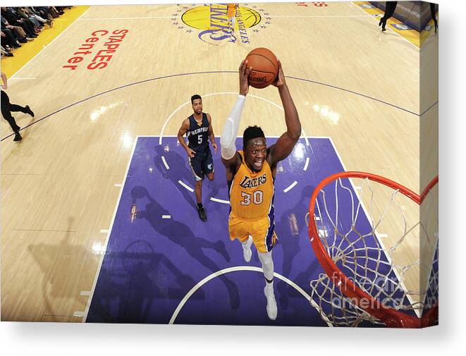 Nba Pro Basketball Canvas Print featuring the photograph Julius Randle by Andrew D. Bernstein