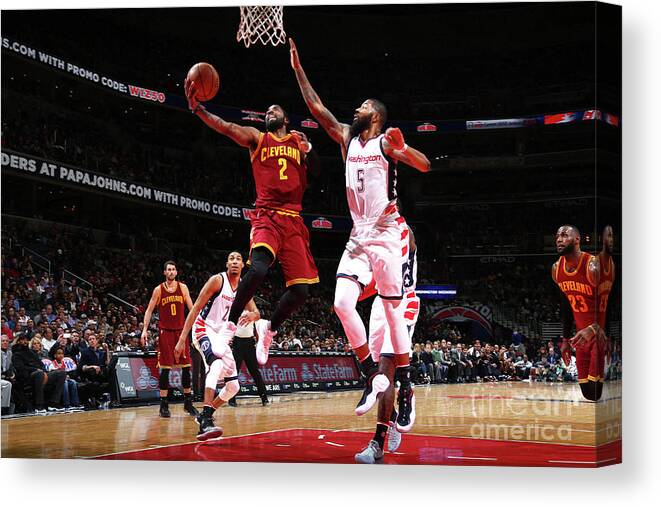 Nba Pro Basketball Canvas Print featuring the photograph Kyrie Irving by Ned Dishman