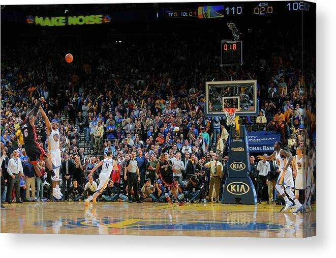 Nba Pro Basketball Canvas Print featuring the photograph Lebron James by Rocky Widner