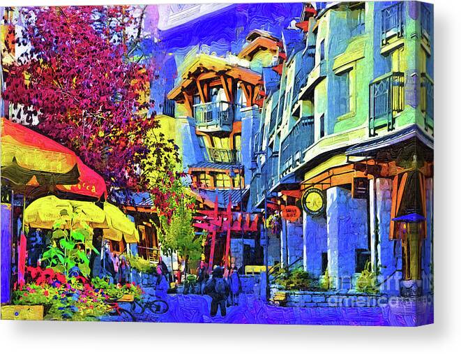 Whistler Canvas Print featuring the digital art Main Street Whistler by Kirt Tisdale
